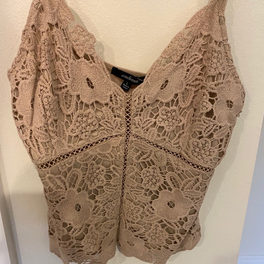 Lace crochet tank top
